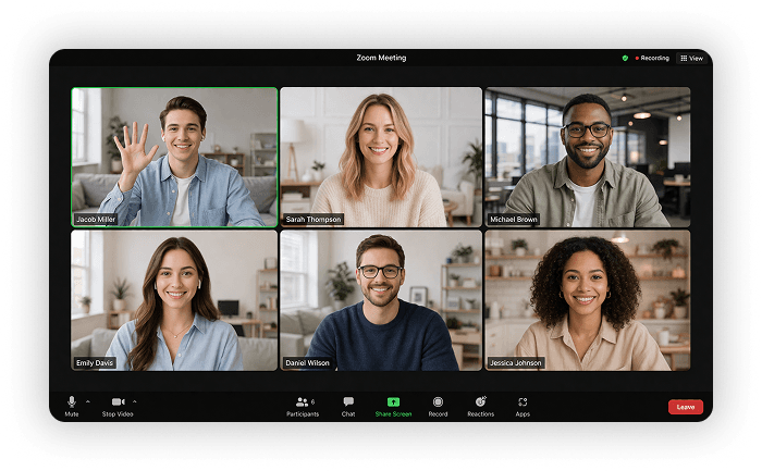 Video call mockup